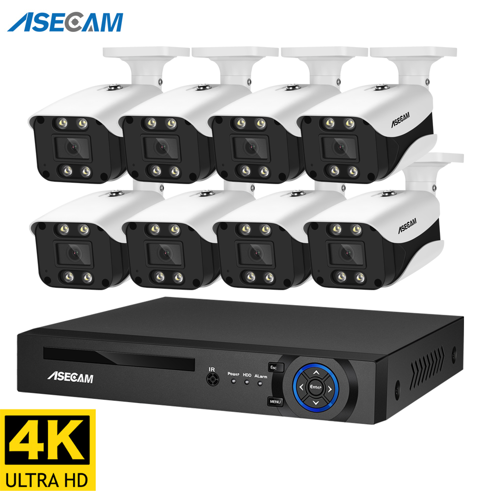 Home Security Services - 8MP Security Camera System 4K POE