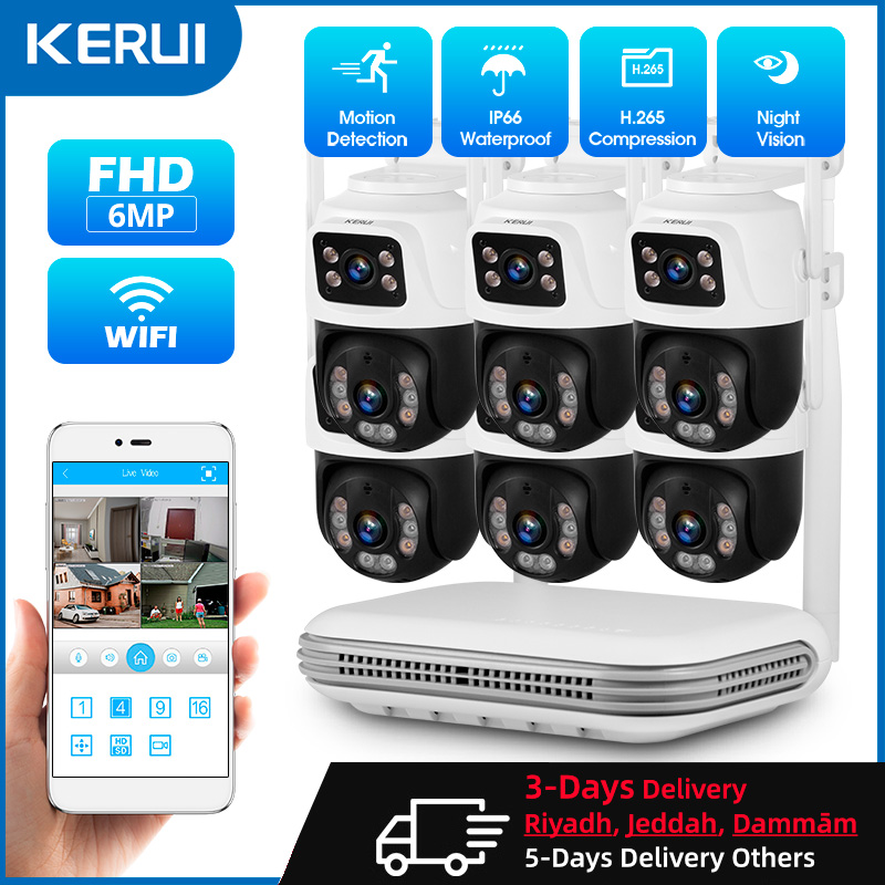 Home Security Services - KERUI Waterproof 6MP HD Wireless Dual