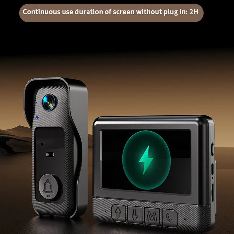 4.3’’video Doorbell 2.4G 130°  - Home Security Doorbell Camera 评论和价格