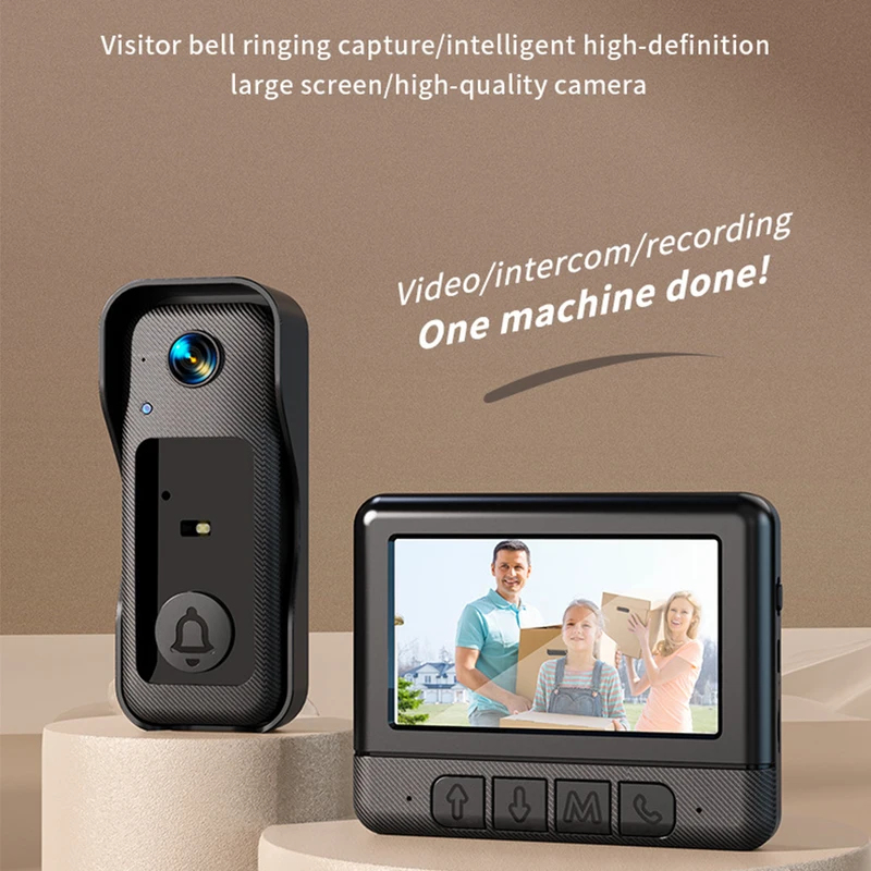 4.3’’video Doorbell 2.4G 130°  - Home Security Doorbell Camera 评论和价格