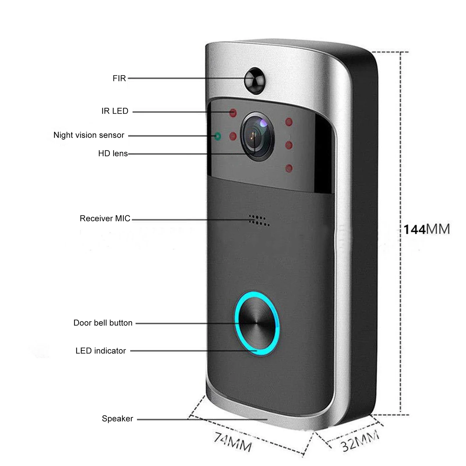2026 NEW V5 Video Door Bell Wi - Home Security Doorbell Camera 评论和价格