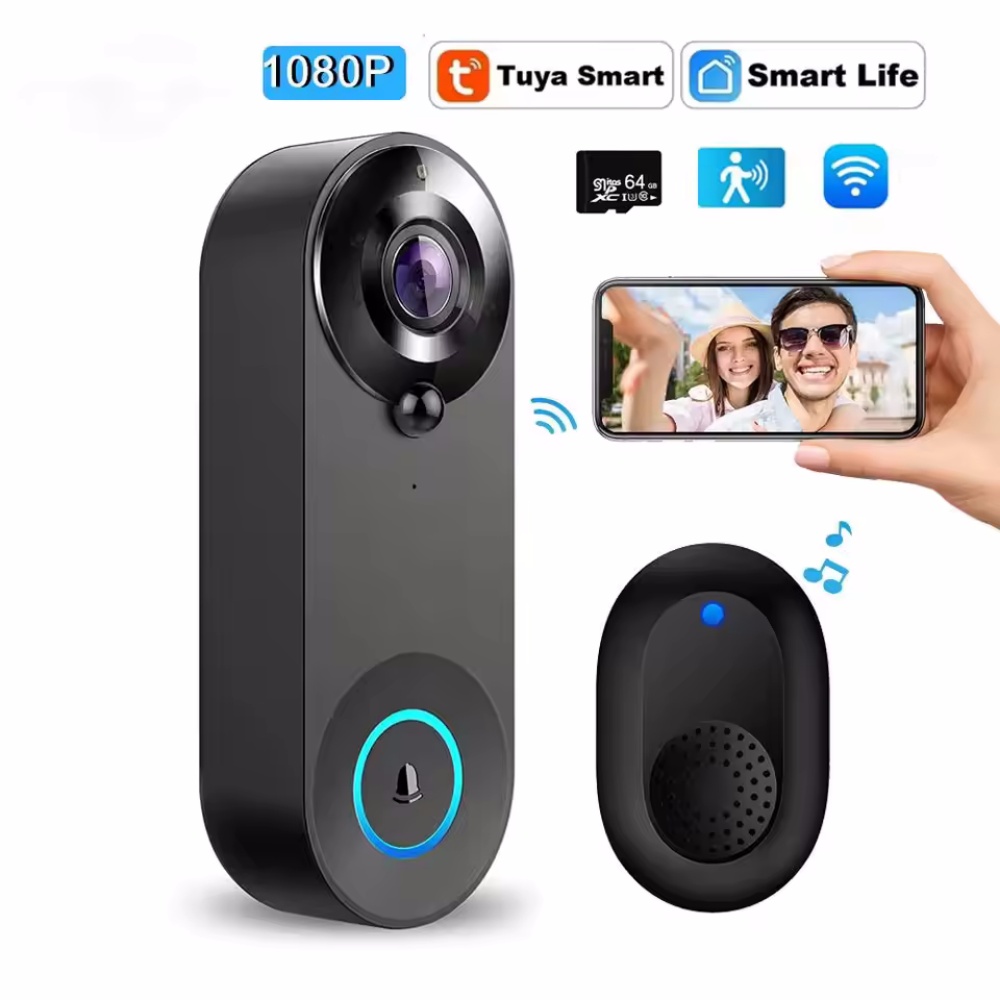Tuya 1080P Wireless WIFI Doorb - Home Security Doorbell Camera 评论和价格