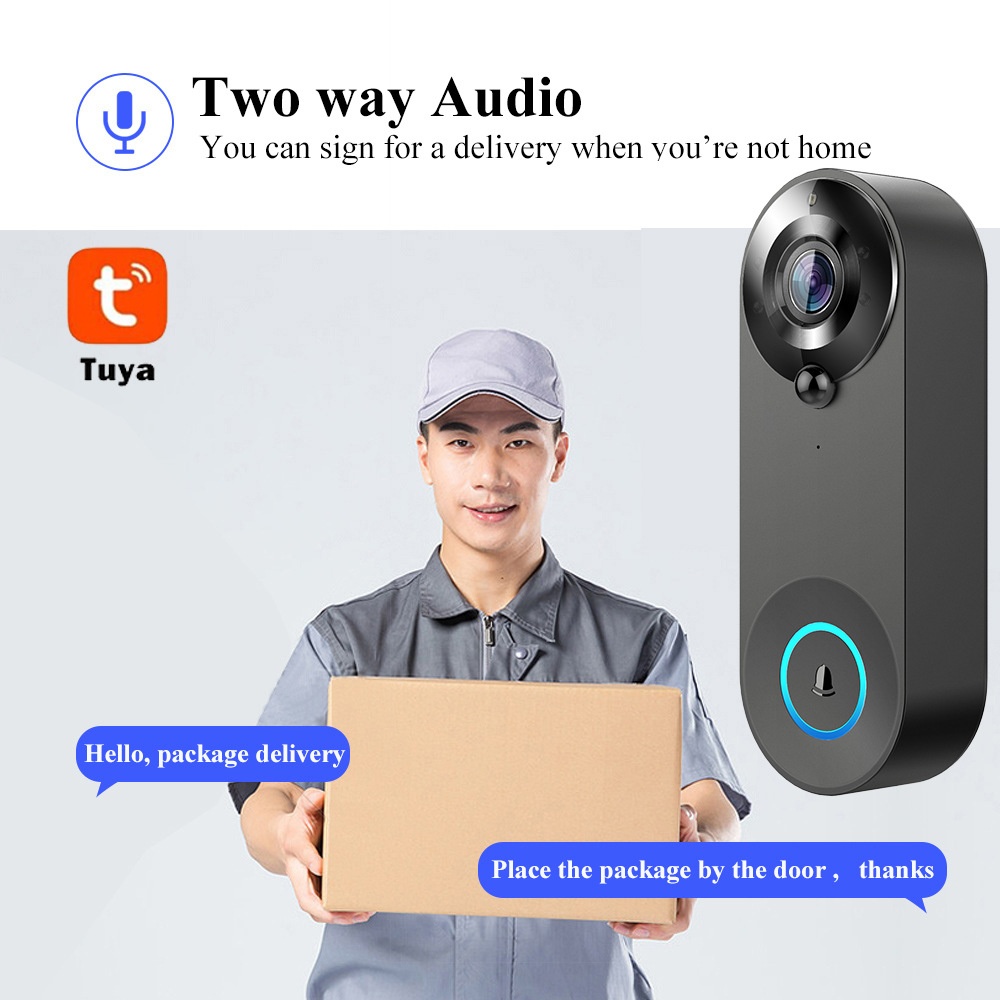 Tuya 1080P Wireless WIFI Doorb - Home Security Doorbell Camera 评论和价格