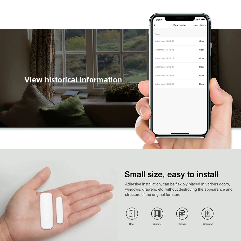 Tuya WiFi Zigbee Window Door S - Home Security Equipment 评论和价格
