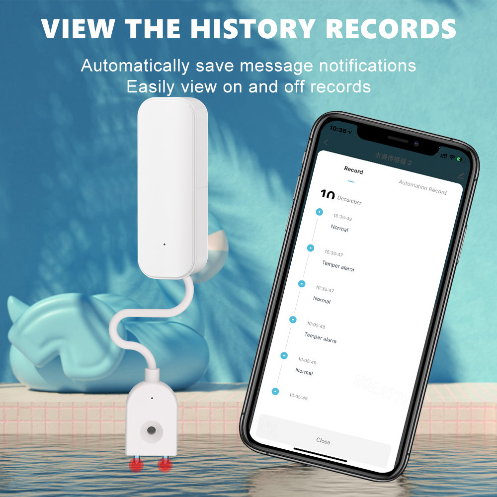 WiFi/Zigbee Water Sensor Tuya  - Home Security Services 评论和价格