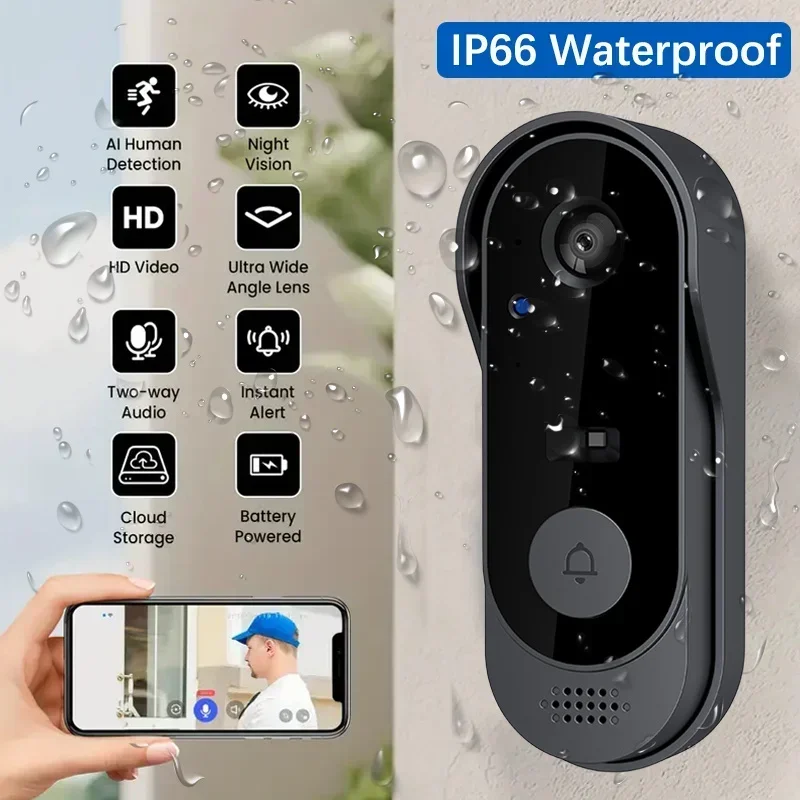 Video HD Wireless Waterproof D - Home Security Doorbell Camera 评论和价格