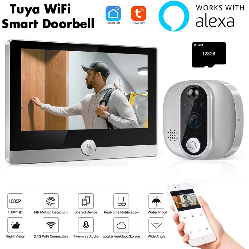 Tuya Video Doorbell 1080P WiFi - Home Security Doorbell Camera 评论和价格