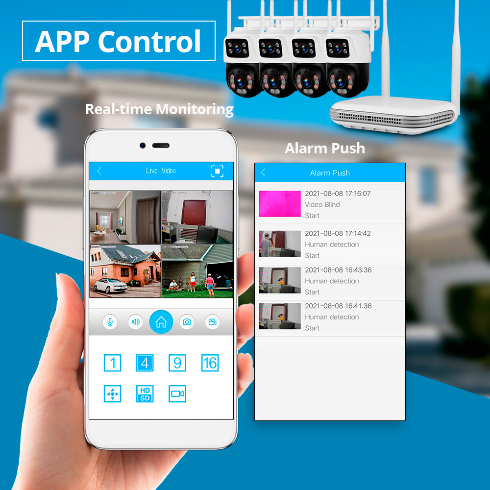 KERUI Waterproof 6MP HD Wirele - Home Security Services 评论和价格