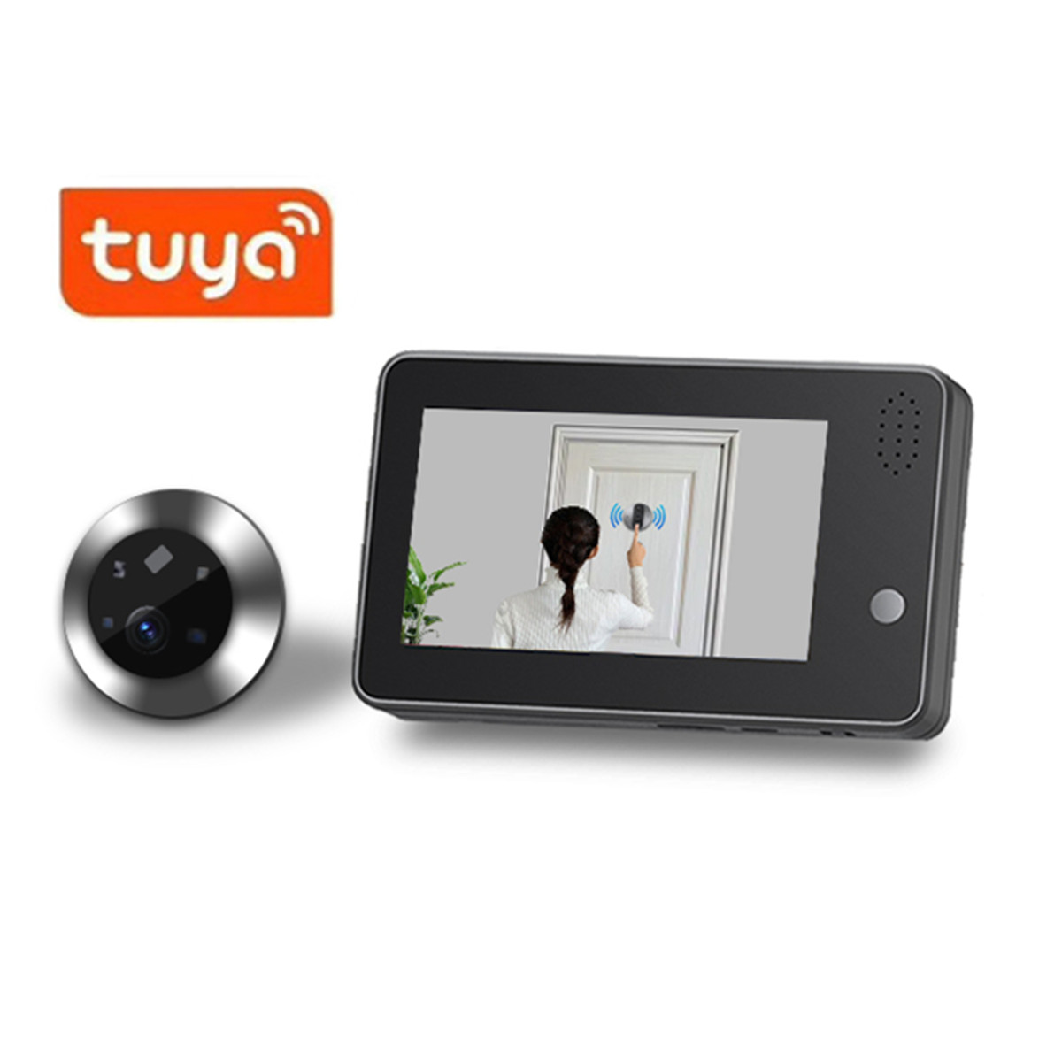4.3inch Tuya Smartlife WiFi Do - Home Security Doorbell Camera 评论和价格