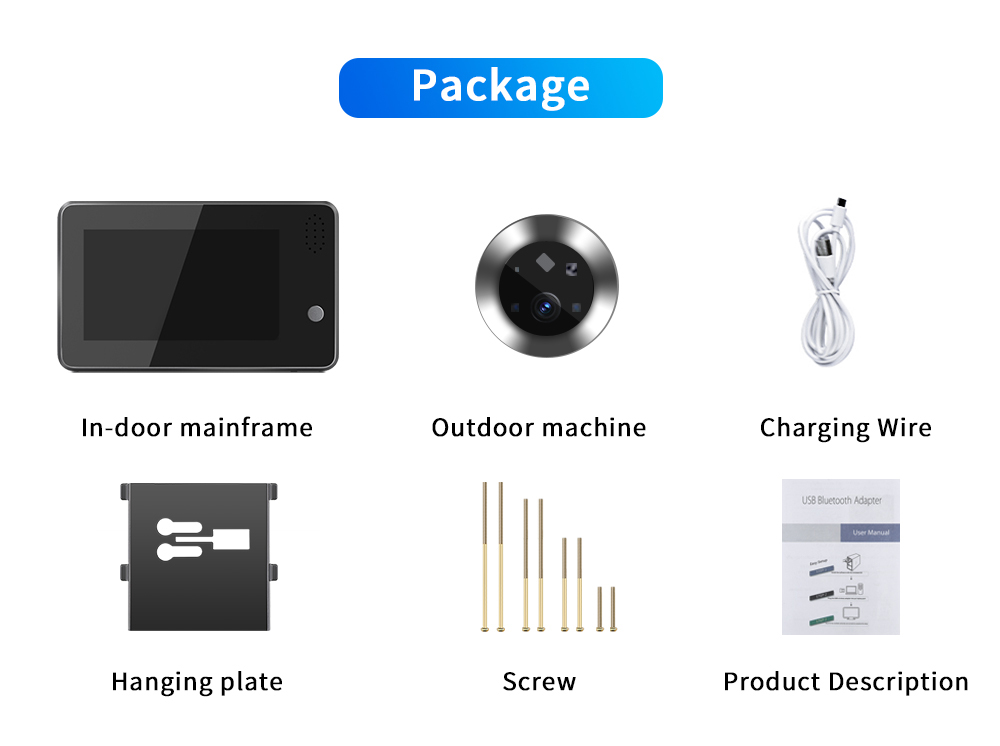 4.3inch Tuya Smartlife WiFi Do - Home Security Doorbell Camera 评论和价格