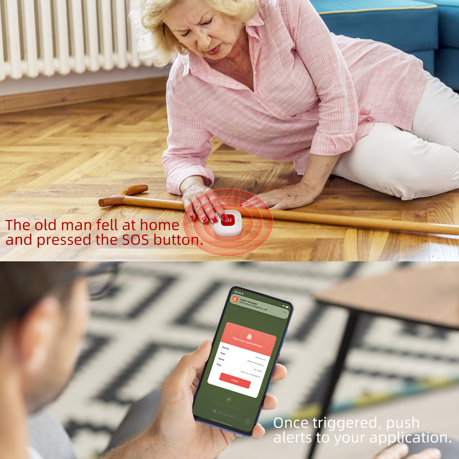 Emergency Alarm WiFi Smart But - Home Security For Seniors 评论和价格