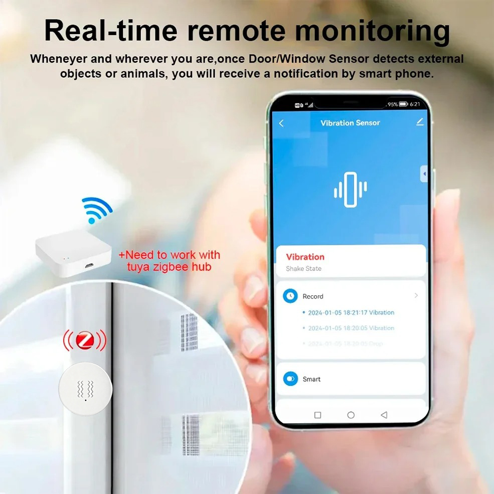 Tuya ZigBee Smart Vibration &  - Home Security Services 评论和价格