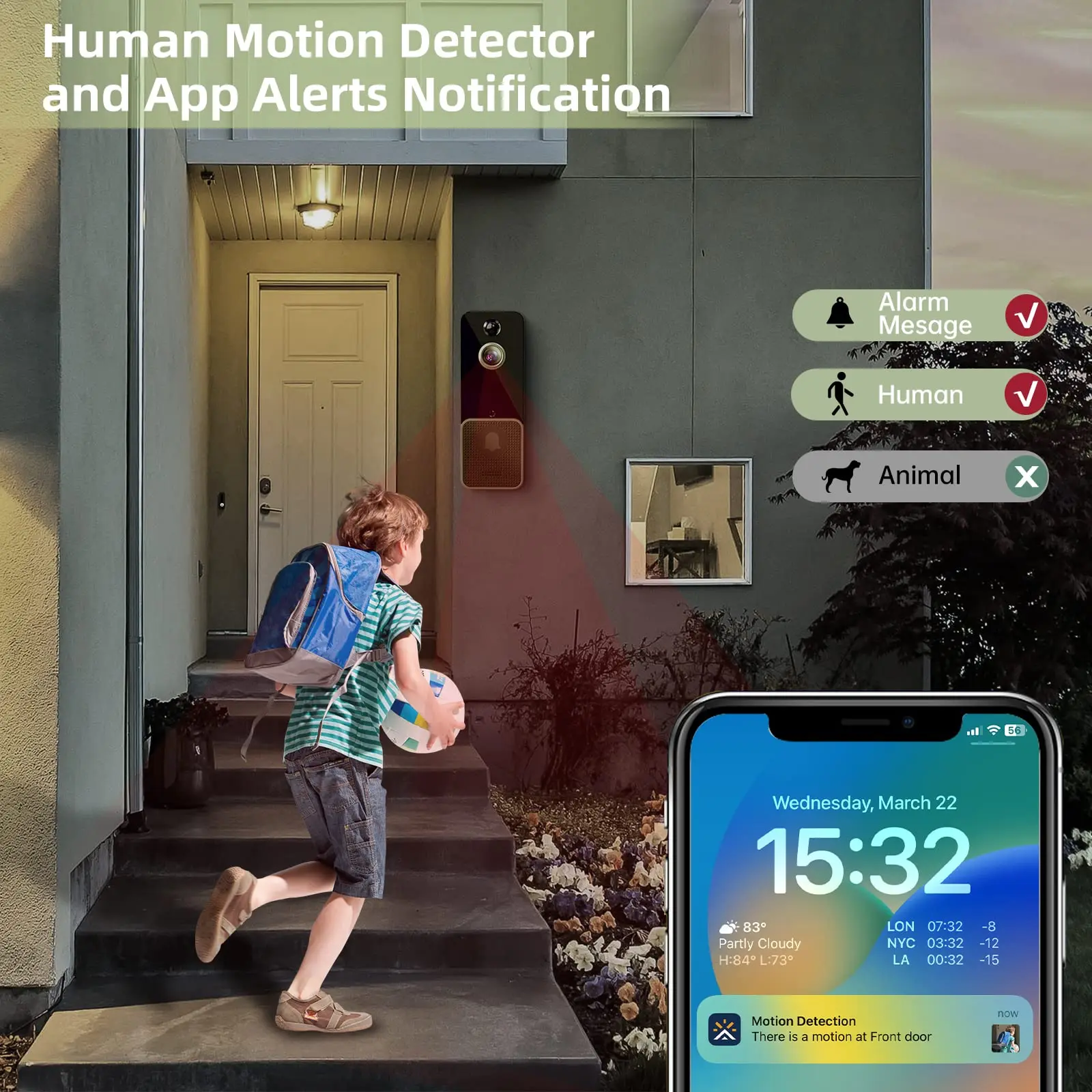 Wireless WiFi Video Doorbell C - Home Security Doorbell Camera 评论和价格