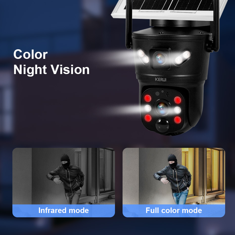 KERUI Outdoor 6MP Solar Camera - Home Security Services 评论和价格