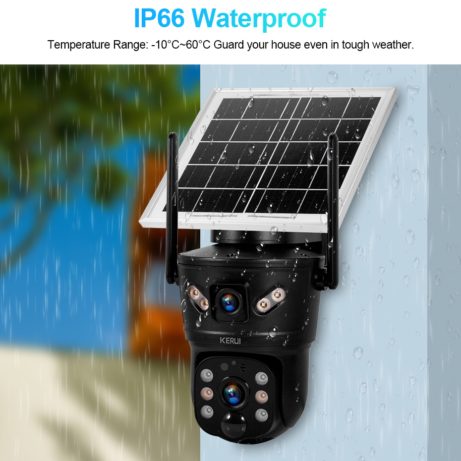 KERUI Outdoor 6MP Solar Camera - Home Security Services 评论和价格