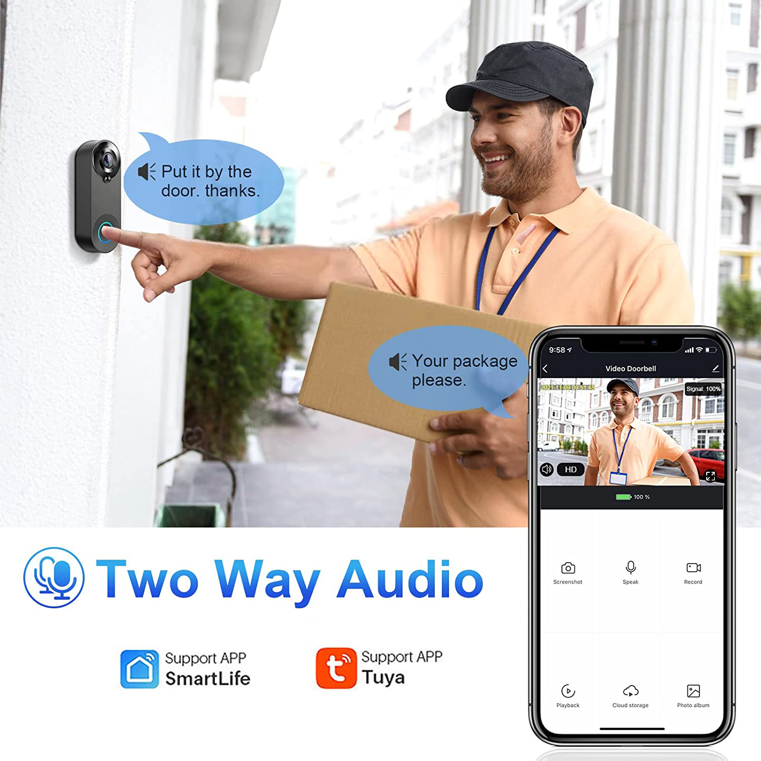 5G 2.4G WiFi Video Doorbell 10 - Home Security Doorbell Camera 评论和价格