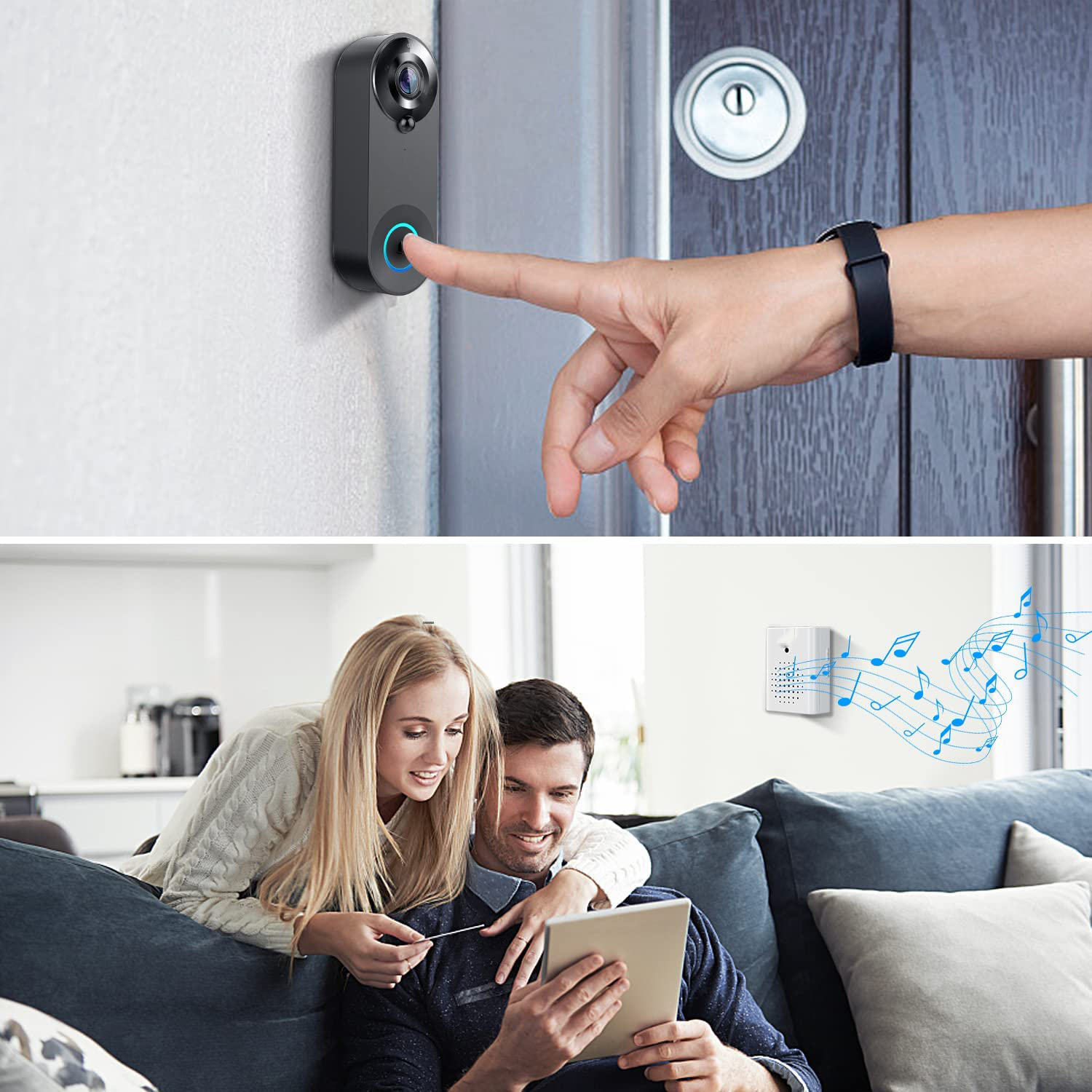 5G 2.4G WiFi Video Doorbell 10 - Home Security Doorbell Camera 评论和价格