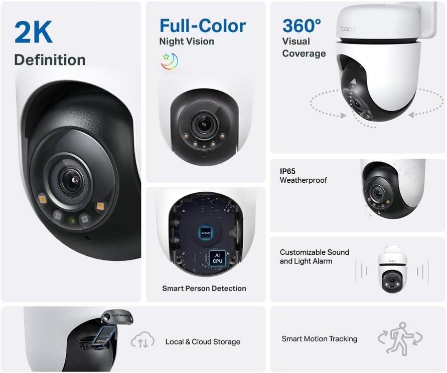 TP-Link 2K Outdoor Pan/Tilt Se - Home Security Tp Link 评论和价格